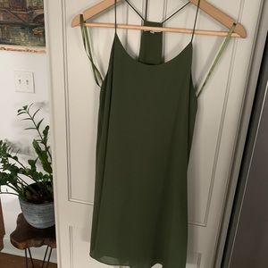 Olive green naked zebra dress size s